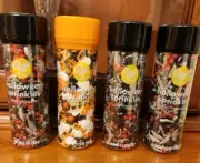 Wilton Halloween Sprinkles Gory and Ghost Mix Four Bottles Baking Decorations