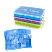 Morfone Silicone Ice Cube Trays 3 Pack with Removable Lid Easy-Release Flexib...