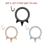Stainless Steel Triple Spiked Septum Cartilage Helix Tragus Hinged Segment Ring