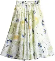 [SANGTREE] Girls' Floral Print Midi Skirt, 3-12 Years