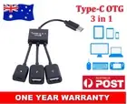 Type-C to 2x USB OTG Adapter Cable +Power For Samsung Galaxy M34 5G F54 A24 4G