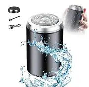 Mini Electric Shaver for Men - Portable USB Rechargeable Waterproof Razor, Pocket Size Washable (C)