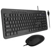 Wired Keyboard and Mouse Combo, Slim Full Sized Ergonomic USB Keyboard and Mo...