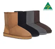 Urban UGG® UGG Boots Australian Made Sheepskin Wool Short Classic II - Chestnut / AU Ladies 11 / AU Men 9 / EU 42