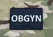 3D PVC Rubber OBGYN Glow In Dark Morale Patch GITD Hook/Loop Fastener