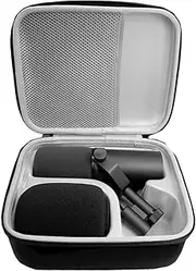 Microphone Case for Shure SM7B Vocal Dynamic Microphone, for Shure MV7/MV7X USB Podcast Microphone, Portable Hard Shell Carry Case, with Inner Mesh Pocket