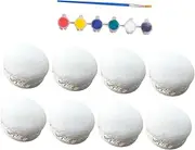 ERINGOGO 1 Set DIY Painting Macarons Hand Painting Molds Color Paints Brush Safe Gypsum Craft Kit for Creative Fun Indoor Outdoor Activities present