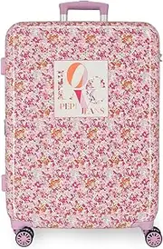 Pepe Jeans Sandra School Backpack Pink Adjustable Shoulder Straps for Comfortable Carry Various Compartments by Joumma Bags