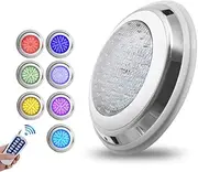 OFXHKYV LED Pool Lighting,Underwater Smart Pool LED Pool Lights for Inground Wall Mounted, Color Changing with Remote, Submersible Led Pool Lights Bulb, for Multi Scene Pool Decoration AC12V 55W