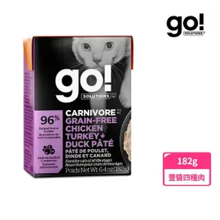 【Go!】鮮食利樂貓餐包 182g 豐醬無穀四種肉(貓糧 餐包 主食罐 濕食 寵物食品)