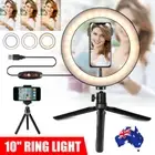 10" LED Ring Light Selfie Tripod Stand Phone Holders for Youtube Makeup Live AU
