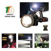 LED Rechargeable Headlamp, 90000 High Lumen Super Bright Headlamp Flashlight,...