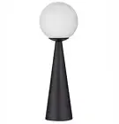 Amalfi Orion Table Lamp Fosted Glass shade Modern Bedside Lamp Black/White