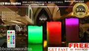 12 Colour 3X Led Real Wax Flameless Candles Remote Control & Timer FAST AU POST