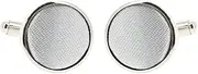 [cravateSlim] KraavateSlim Grey Silver Cufflinks - Cufflinks for Men Silver - Wedding, silver grey, Einheitsgröße