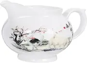 MOLUCKFU Tea Dispenser Ceramic Sauce Container Comfortable Grip for Home Commercial Use
