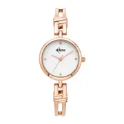 Eclipse Crystal Mother of Pearl Dial Rose Gold Tone Watch