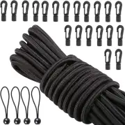 HLOGREE 1/4" x 52 ft Bungee Shock Cord Elastic Kayak Stretch String Rope with...