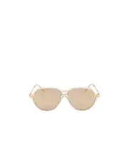 Geometrically framed sunglasses 58 Nude