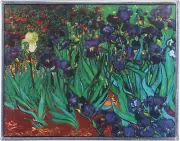 Stained Glass Panel - Van Gogh Irises Stained Glass Window Hangings - Window Tre