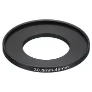 30.5mm-49mm Metal Step Up Ring, Camera Lens Filter Adapter Ring Black