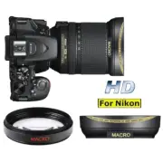 67mm ULTRA WIDE ANGLE MACRO LENS FOR Nikon D5600 DSLR Camera with 18-140mm Lens