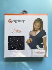 * Ergobaby Aura Wrap Twinkle Gray Baby Wrap Carrier 8-25lb NIP