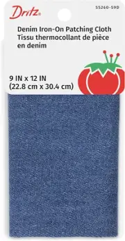 Denim Iron-On Patching Cloth, 9 X 12-Inch, 1 Count, Faded Blue