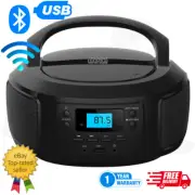 Laser Bluetooth CD MP3 Boombox with FM Radio, USB, AUX, Portable Music Player