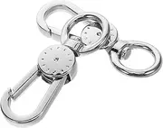 Mikinona 2Pcs Metal Swivel Snap Hooks Keychain Lanyard Clips for DIY Projects Durable Hook Buckle with Key Ring Loop Sleek and Portable Accessories for Easy Carrying