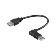 Goobay USB 2.0 Hi-Speed extension cable 90 0.3M - Black