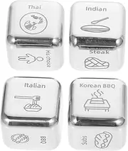 HOOTNEE 4pcs Changeable Pattern Food Prop Dinner Decision Dinner Decider Game Small Food Food Decision