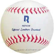 RECKEN Minor 8.5 Inch Leather Reduced Injury Baseball – Full-Grain Leather T-Ball for Safe Practice and Training