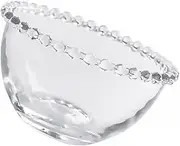 IMIKEYA 1Pc Pearl Edge Glass Bowl Household Serving Dish for Fruits Appetizers Jewelry Storage Elegant Design for Home Decor and Entertaining