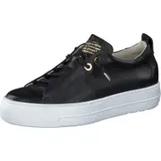 Paul Green Faye Sneaker in Black Gold Combo at Nordstrom, Size 8Us