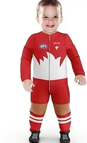 AFL Footy Suit Body Suit - Sydney Swans - Baby Infant Toddler
