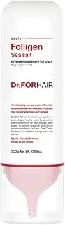 Dr.FORHAIR Folligen Sea Salt Scaler Scalp Scrub (10.5oz) | 45% Sea Salt | Exfoliate Hair Deep Cleansing Excess Sebum Oily Greasy Hair | Dry Flaky Itchy Treatment (No Parabens, Silicone, Sulfates)