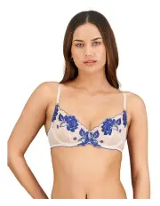 [Pleasure State] Everleigh Underwire Bra in Surf The Web/Blush