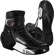 PROFIRST Waterproof Motorbike Boots Motorcycle Armoured Short Ankle Shoes Crash Protection Protective Comfortable Racing Touring Sports Safety