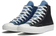 Sz 5.5 - Converse Chuck 70 Hi Tri Panel Denim Blue White Egret 166286C
