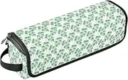[sanluoli] Hot Hair Tools Travel Bag with Heat Resistant Mat Hair Tools Organizer Storage Bag Green Leaf Olive Portable Travel Essentials