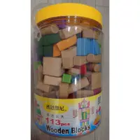 在飛比找蝦皮購物優惠-班恩傑尼 桶裝木頭積木 Wooden Blocks