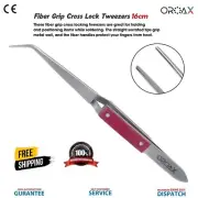 Pinzas curvas de cierre automático de 6,5" para hacer y reparar joyas OROAX
