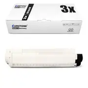 3x Toner for OKI C 822 CDTN Dn N, 44844616 Black