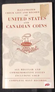 Rare Whitman Illustrated Check List & Record Book Of U.S. & Canadian Coins