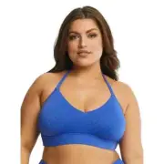 TIME AND TRU - PLUS SIZE: 1X (16-18) - Sparkle Halter Bralette Bikini Top -NEW!