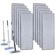 10 Pcs Flat Mop Pads, 13" X 4.7" Microfiber Mop Cleaning Pads, Microfiber Mop...
