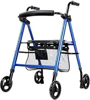 Walker, Rollator Walker Folding Walker with Wheels Mobility Walkers with Handbrake Standard Walkers with Storage Bag Mobility Aids for Elderly People Rehabilitation Little Surprise