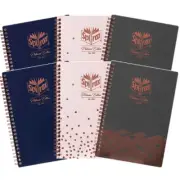 NEW 6x Spirax 404 Platinum Edition Notebook 120 Page A5 Assorted Colours BULK