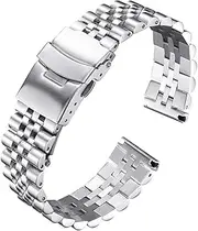 [HFZCSIMR] 18 20 22 24 26mm Stainless Steel Replacement Wrist Watch Band Strap Bracelet Fit For Role Fit For Omega Fit For IWC Fit For Tudor Fit For Seiko Fit For Breitlin